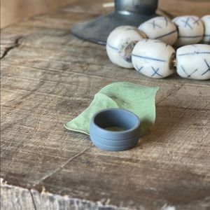 Dark gray silicone ring